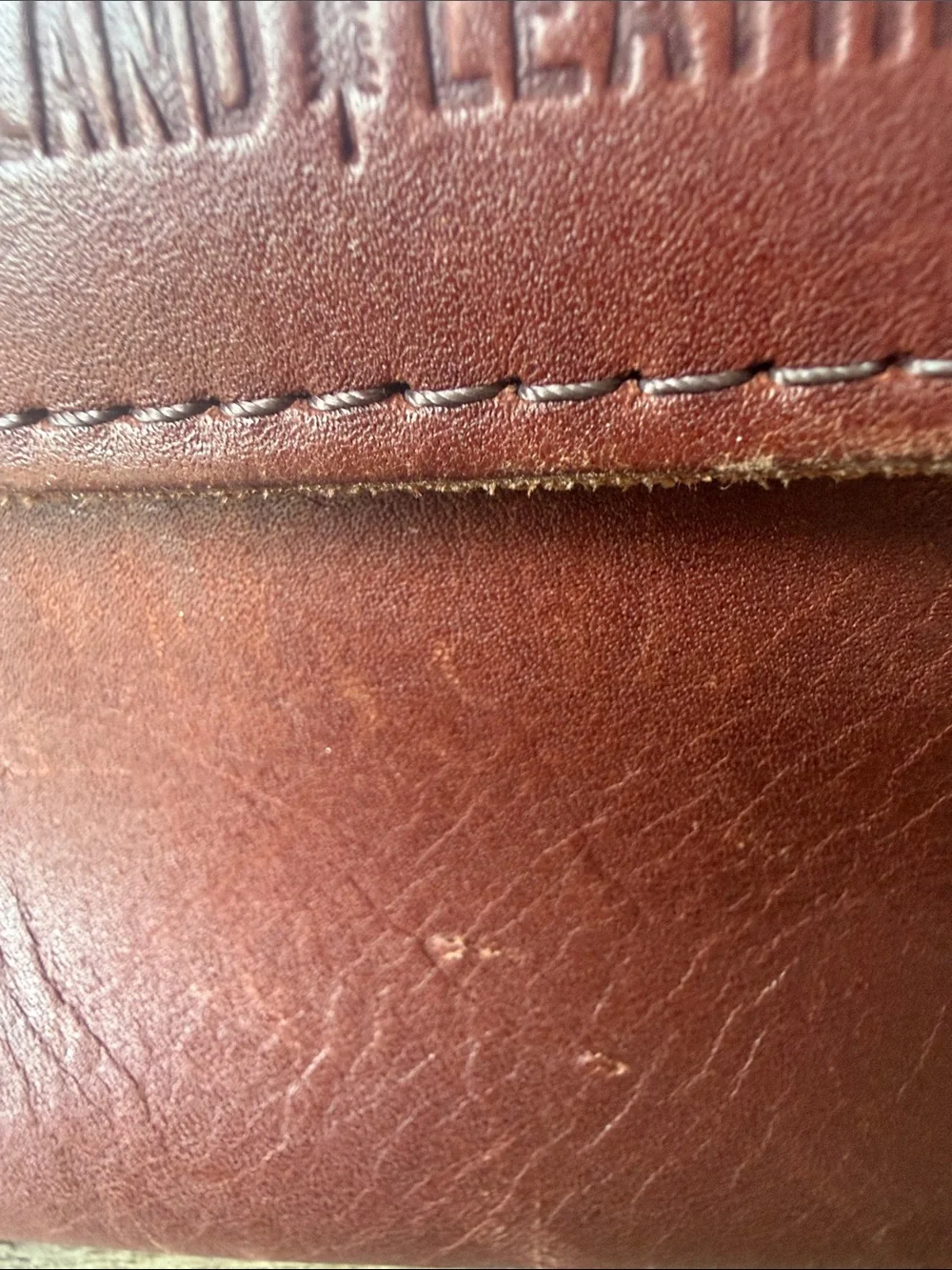 Portland Leather Women’s Rust Brown Leather Crossbody - Picture 8 of 9